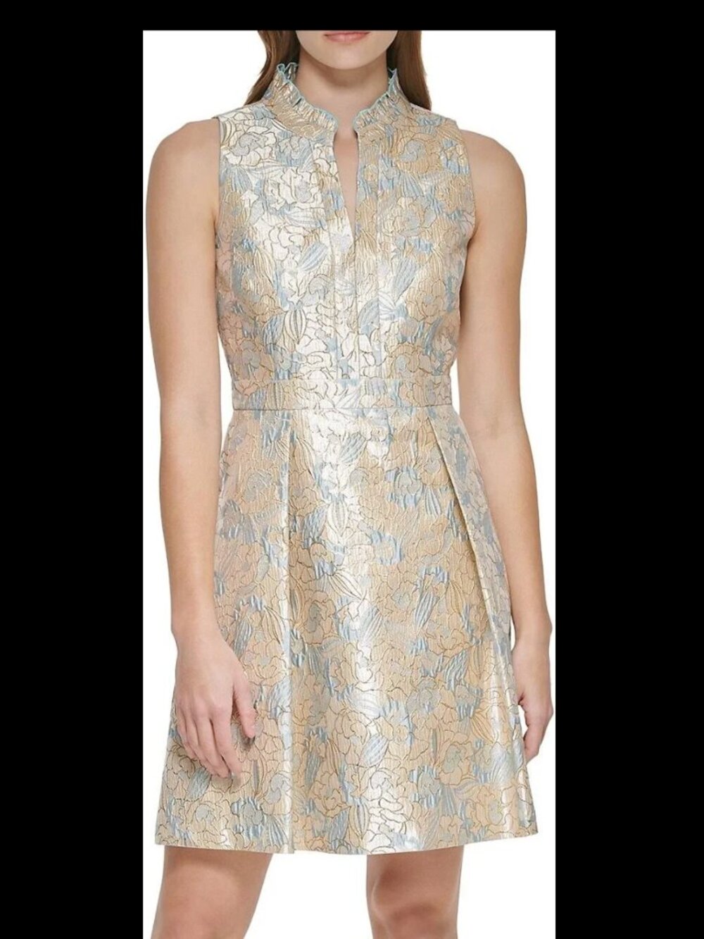 NWT Vince Camuto Womens Jacquard A-Line Dress